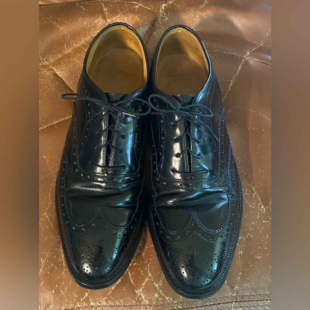 Men’s Vintage Johnston & Murphy Aristocraft Black Leather Oxford Shoes (8 1/2)